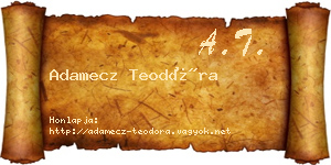 Adamecz Teodóra névjegykártya